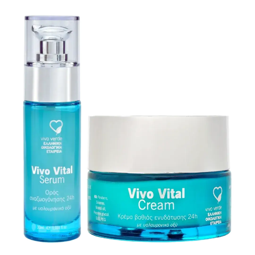Vivo Vital Serum 30ml & Vivo Vital Face Cream με υαλουρονικό 50ml