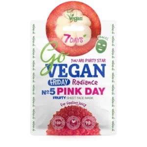 7DAYS GoVegan Sheet Face Mask Pink Day 25g