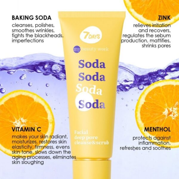 7DAYS Korean Face Soda Peeling με Βιταμίνη C & Σόδα 80ml - Image 3
