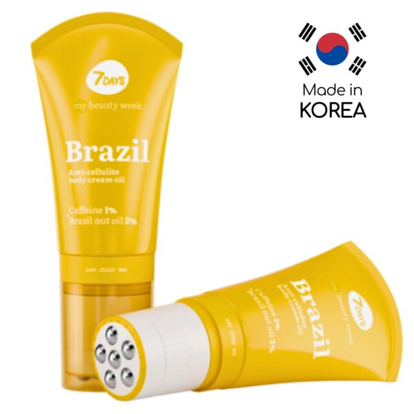 7DAYS Anti-Cellulite Body Cream-Oil Brazil με Καφεΐνη & έλαιο Καρυδιών 130ml
