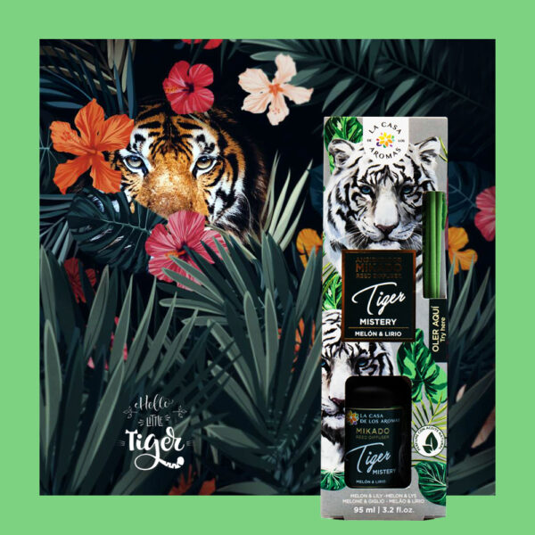 Αρωματικό Χώρου Tiger Mystery με sticks Lily & Πεπόνι 100ml - Image 2