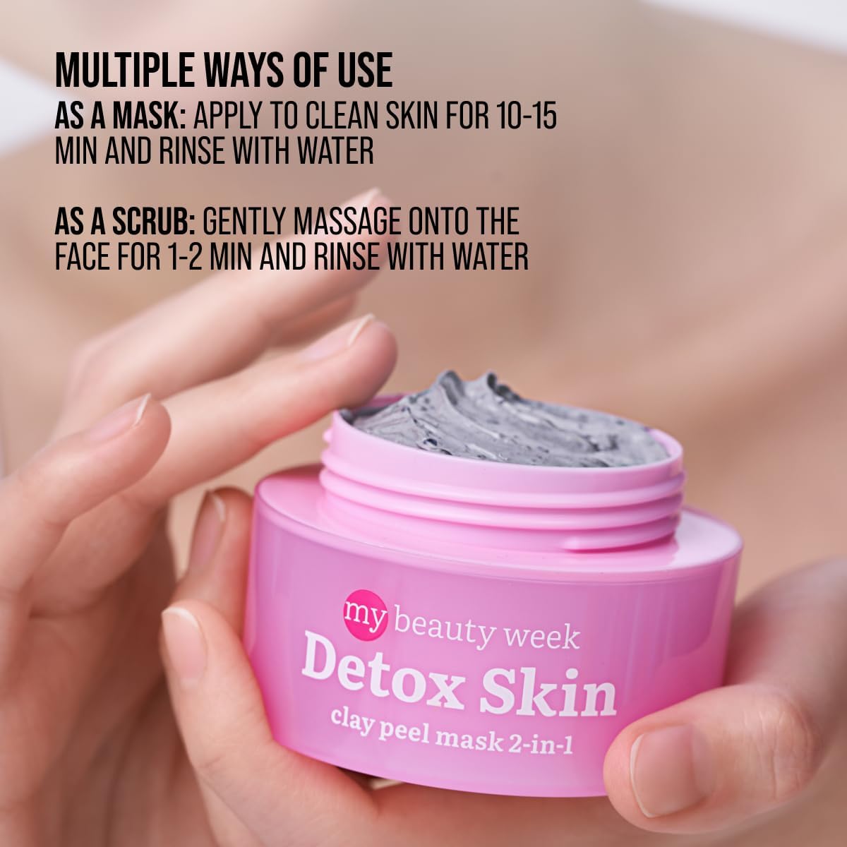 7DAYS Detox Skin Clay Peel Mask 2 in1 50ml - Image 3