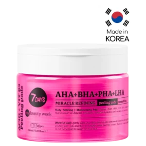 7DAYS Exfoliating, Nourishing Peeling Pads AHA, BHA, PHA, LHA 150ml