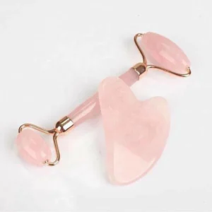 Σετ Roller Προσώπου & Εργαλείο Gua Sha από Ροζ Χαλαζία