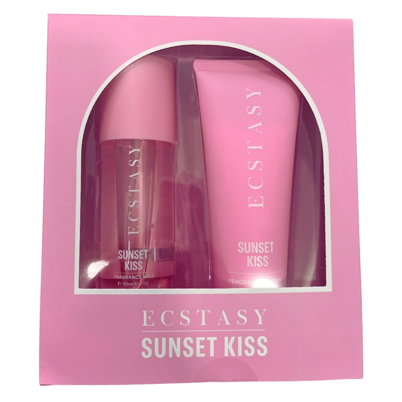 Ecstasy Gift Set Sunset Kiss Fragrance Mist 150ml & Fragrance Lotion 150ml