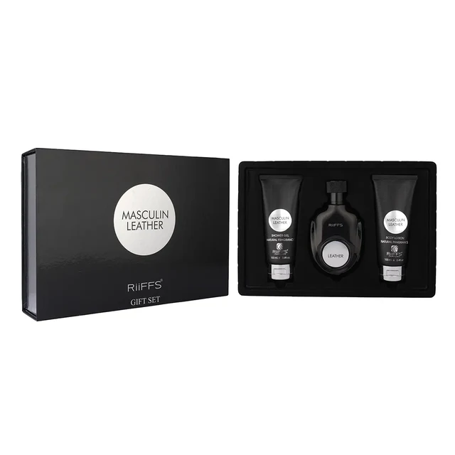 Riffs Gift Set Masculine Leather Men Eau de Parfum