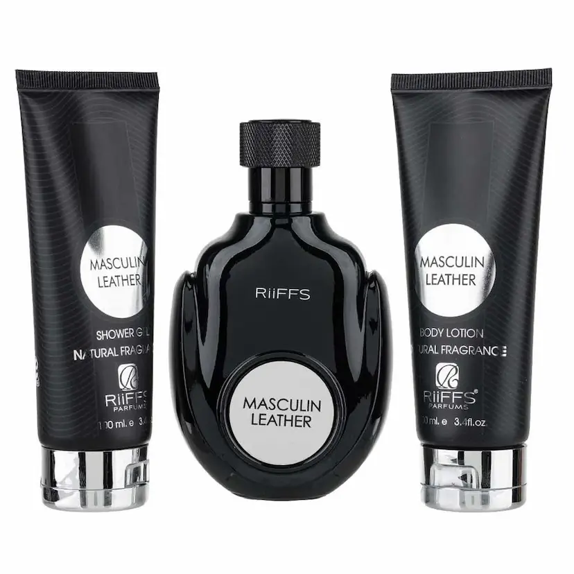 Riffs Gift Set Masculine Leather Men Eau de Parfum - Image 2
