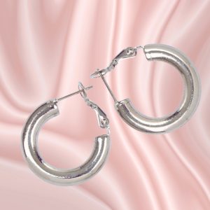 Assim Σκουλαρίκια Ασημί Μεγάλος Κρίκος 3,5εκ. Νο.10