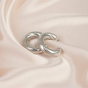 Assim Σκουλαρίκια Ασημί Κρίκοι Νο.103