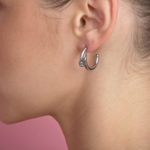 Assim Σκουλαρίκια Ασημί Καμπύλες Νο.113