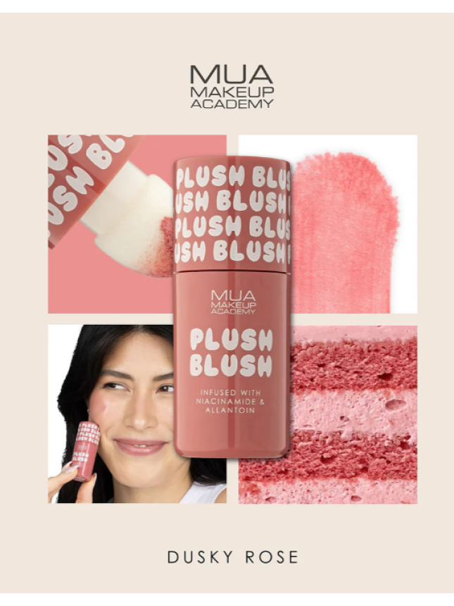 MUA Plush Blush Υγρό Ρουζ Dusky Rose 4,2ml - Image 2